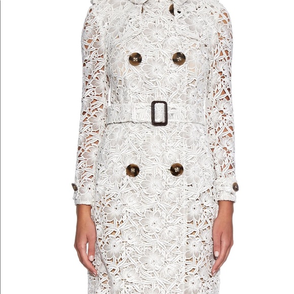 Burberry Prorsum Floral Macrame trench coat 38 - Picture 3 of 8